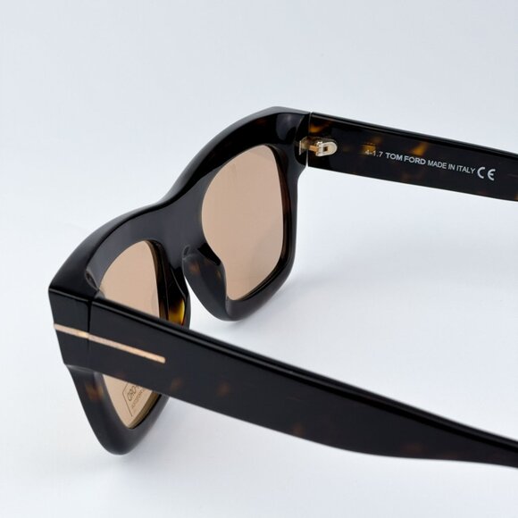 Tom Ford Men Havana Brown Square BRAND NEW Sunglasses WAGNER-02 FT0558 52E - Picture 7 of 11